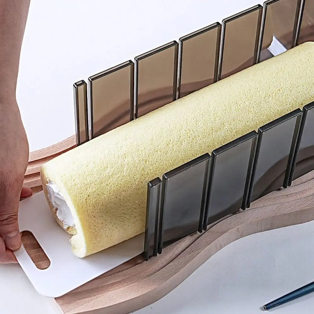Baking Cutter Tool 3/3.5/4cm Swiss Roll Cutting Mold Accurate Plastic Cake Roll Cutter Evenly Cut Dough Thickness Guide Bakery
